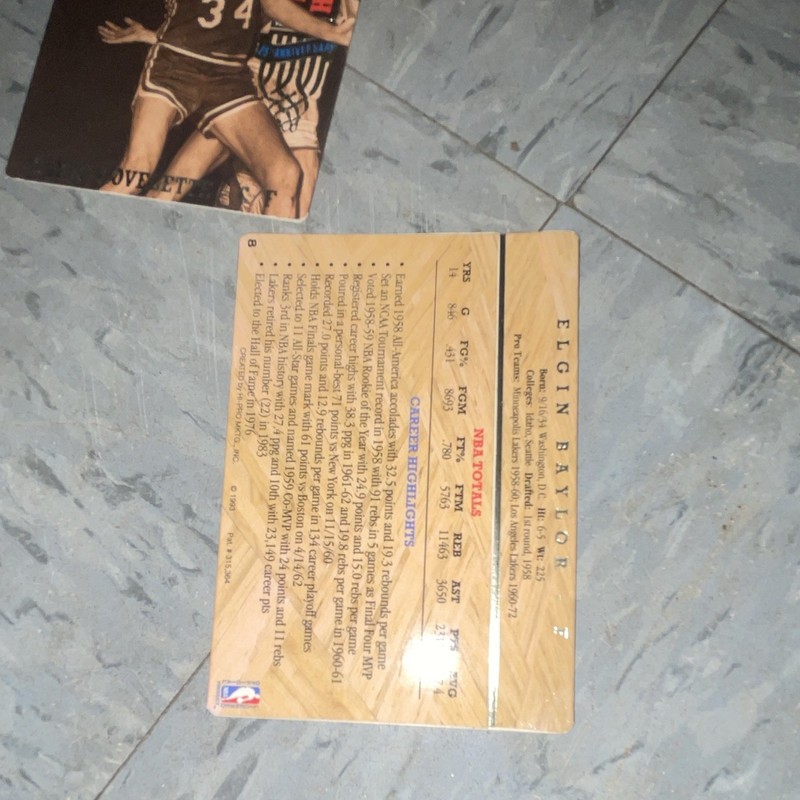 NBA Cards Michael Jordan Card And Also Elgin Baylor-f