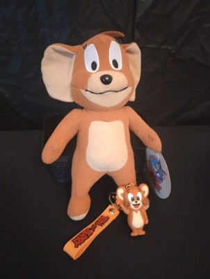 Jerry The Mouse Tom & Jerry 9'' Toy Factory Plush NWT & PVC Keychain (Lot Of 2)