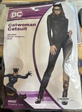 DC Catwoman Catsuit Halloween Costume, Adult XL 14/16 Outfit Only 