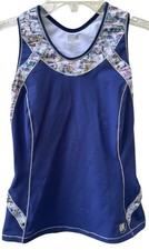 DeSoto Women s Small Tri Cycling Jersey Top Forza Riviera Blue Three Pockets