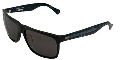 John Varvatos Mens Black Plastic Rectangle Sunglass V543. 51mm