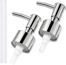 2Pack Soap Dispenser Pump Replacement 28/400 Universal Lotion Pump Silver