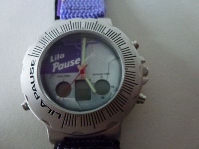 Milka Lila Pause   Kicker Watch - Fußball Quarz Uhr für echte Fußballfans, OVP.