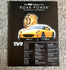TVR CERBERA 4.5  1990s - FRAMEABLE COLLECTIBLE ORIGINAL CLASSIC CAR ADVERT
