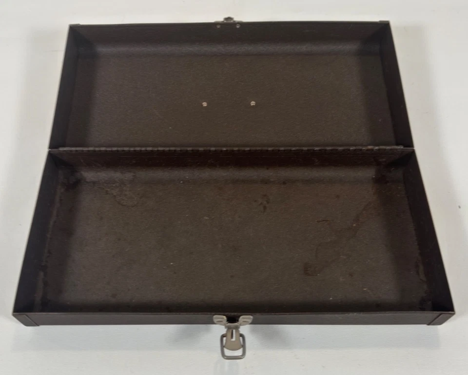 Vintage Kennedy L-16-326158 Brown Wrinkle Finish Machinist Tool Box 16"x7"x3.5" - Image 3 of 4