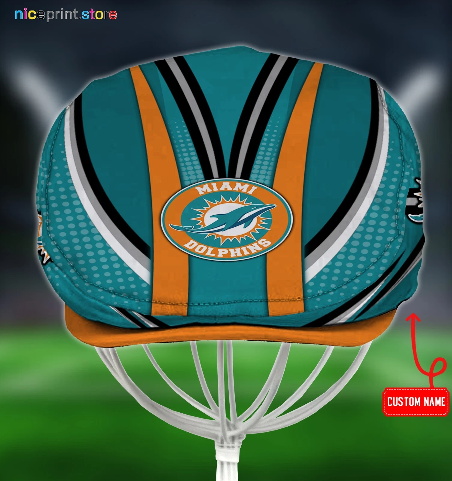 Miami Team Dolphins Jeff Cap football Jeff Cap Driving Cap Golf Cap Flat Cap For Men