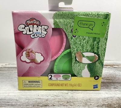 PLAY-DOH 1 PINK SLIME SUPER CLOUD, 1 GREEN FOAM (TOTAL-2 PACK)