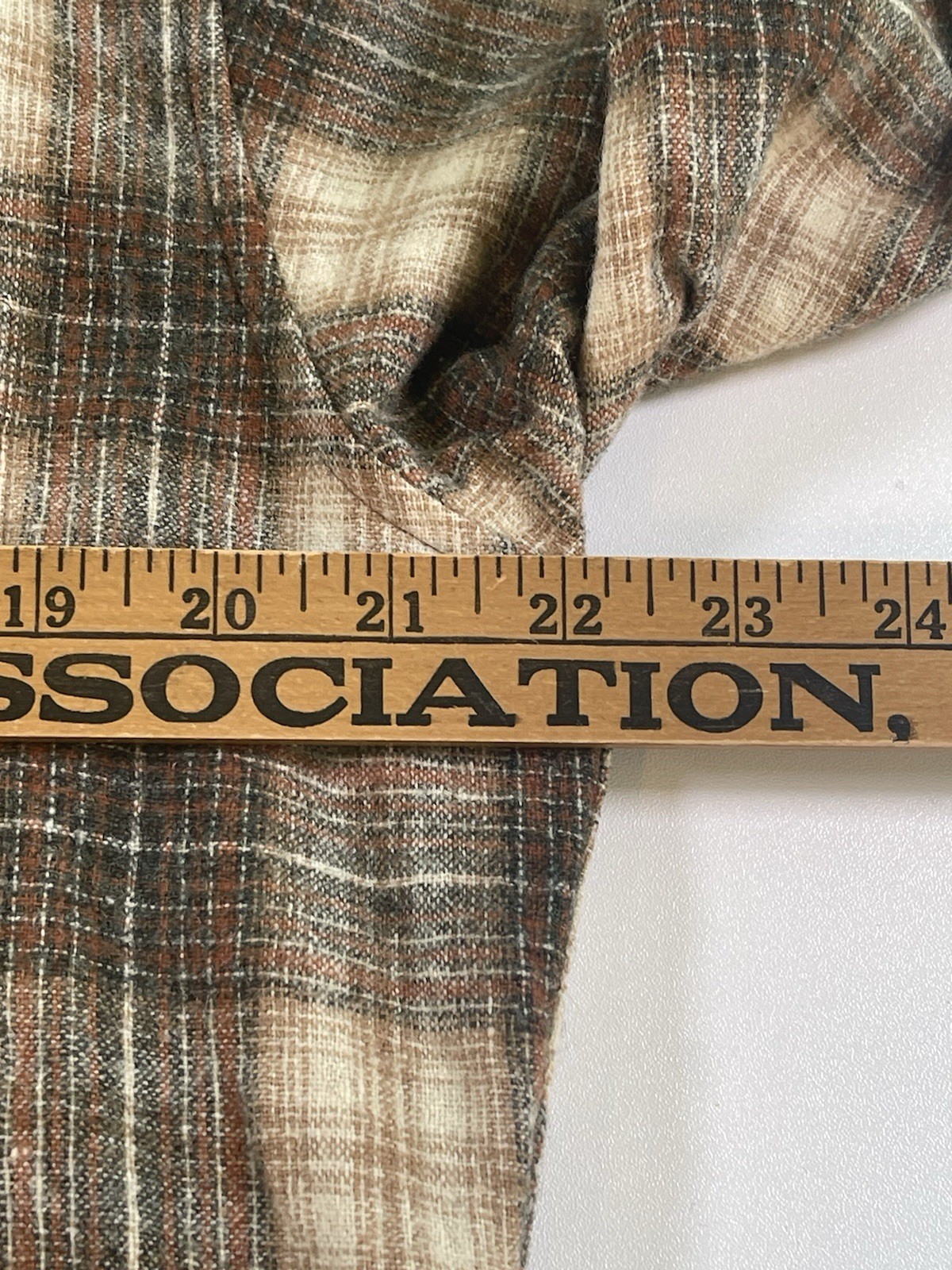 Mens Pendleton Brown  Shadow Plaid Button Down Wo… - image 9
