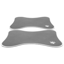 2pcs Pet Feeding Dog Bowl Mat Food Water Anti-Slip Placemat Floors Protecting