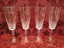 W.M. Dalton Cherbourg Crystal 6-1/2" Parfait/Sour Glasses - Set of 4 -Excellent!