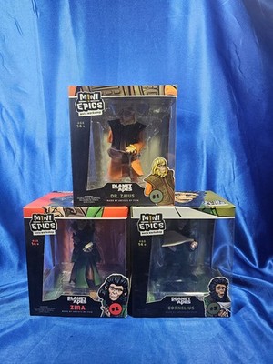 WETA Mini Epics Planet of the Apes Set 3 Vinyl Figures: Zaius Zira Cornelius NEW