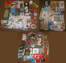 Huge Vintage Junk Drawer Lot of Ephemera Trinkets Adv Misc Bulk Vintage to Today