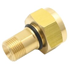 CGA-520 B Tank Acetylene to CGA-200 MC Acetylene Regulator, Brass Acetylene