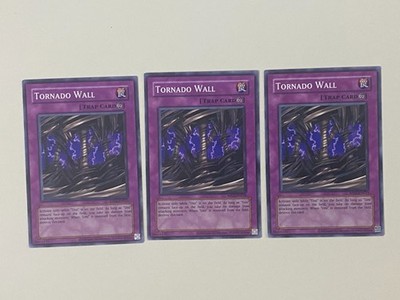 Yugioh - Tornado Wall x 3 - NM - Plus Free Holo Card