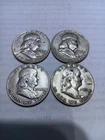 Franklin Half Dollar Lot of 4 - 1950-P, 1951-S, 1954-P, 1958-D NICE SELECTION