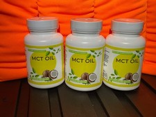 MCT Oil Dietary Supplement   30 Cap   supports Energy  Ketogenic - 3 bottles
