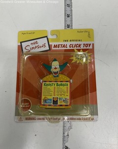 Vintage The Simpson Metal Click Toy Krusty the Clown NIB