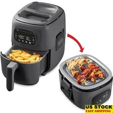 2-in-1 Air Fryer Indoor Grill W/ Dehydrate Function Removable Nonstick Plates US