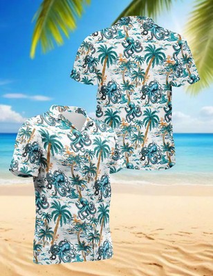 Octopus Tropical Hawaiian Shirt Beach Ocean Summer Mens Womens