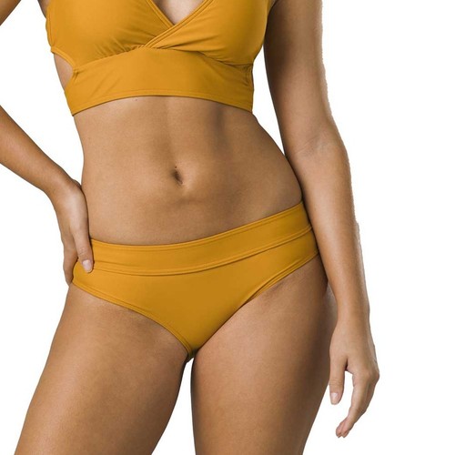 PrAna Size Medium Deep Solstice Ramba Swim Banded Swimwear Bikini Bottom N15-2