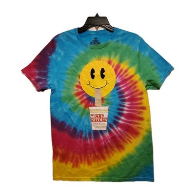 New Nissin Cup Noodles Much More Than A Soup Smiley Face Mens Medium Tie Dye Tee