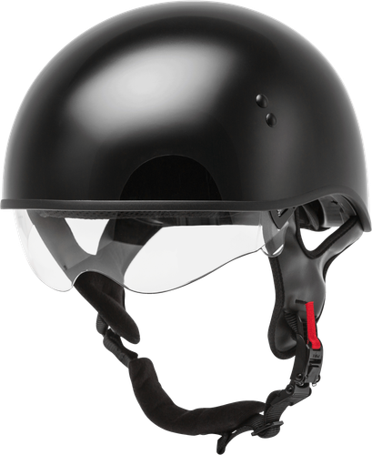 Gmax Hh-65 Half Helmet Naked Black Xs Helmets - Foto 4 di 7