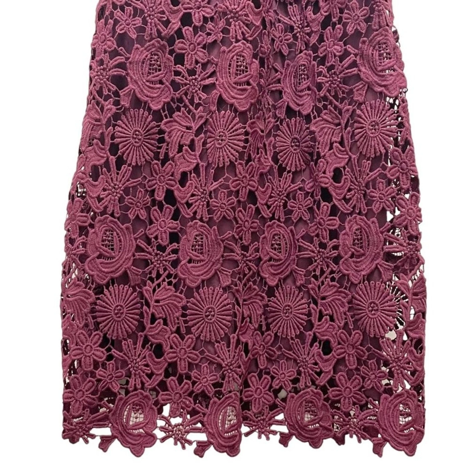 Mini Abito Lulus Love Poem Borgogna Pizzo Halter Taglia S Data San Valentino