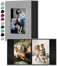 4x6 Photo Album Linen Cover Gray 100 Pockets 50 Sheets