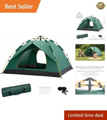 Lightweight 2-Person Waterproof Camping Tent   Pop-Up Design for Easy Setup