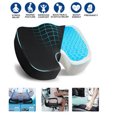 Memory Foam Seat Cushion Office Chair Car Seat Pad Coccyx Tailbone Pain Relief