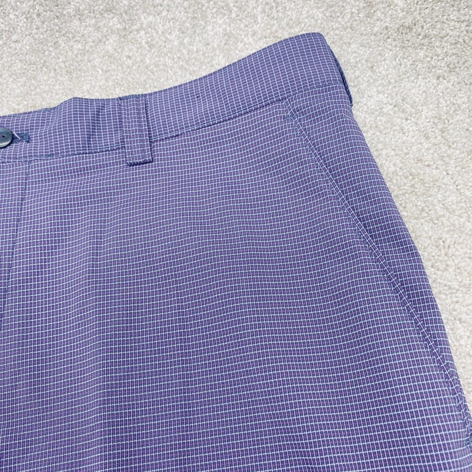 Cutter & Buck CB DryTec Golf Shorts Mens 36x10 Blue Check Summer Active 6755 - Image 3 of 4