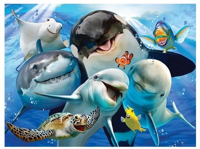 Howard Robinson - Ocean Selfie 3D Medium Lenticular Poster