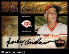 2002 Fleer Ultra SPARKY ANDERSON Cincinnati Reds HOF AUTO Hand Signed EX-NM