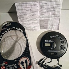 Supersonic SC253FM Personal MP3/CD Player with FM Radio Headphones and Manual