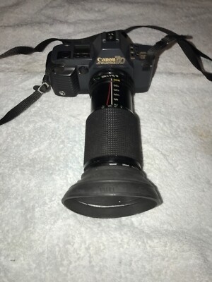 Canon T70 35mm SLR film camera w/ Five Star 75-200mm Lens Strap