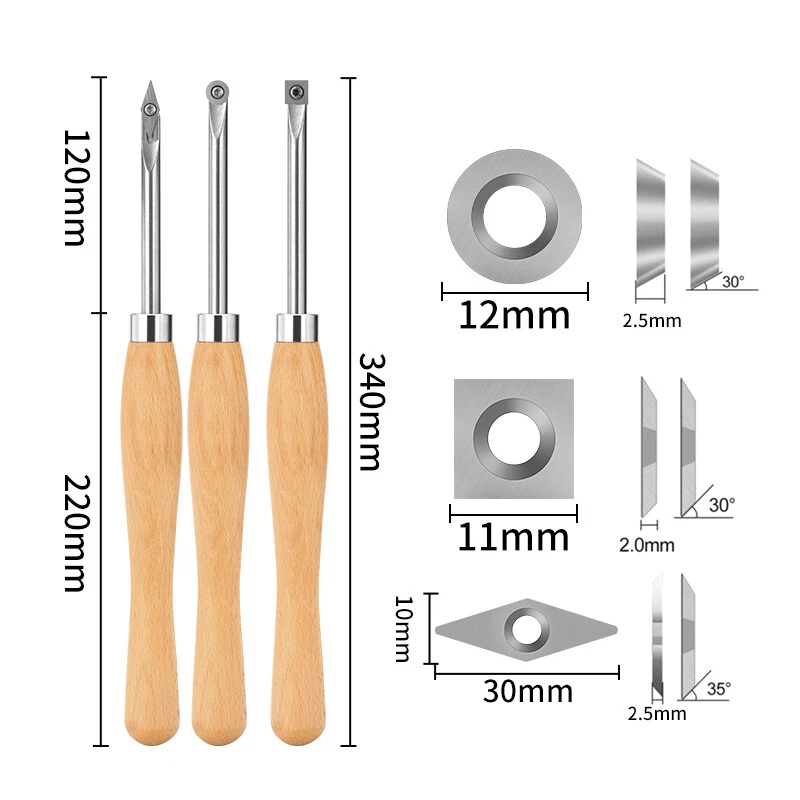 Woodturning Lathe Tool with Carbide Insert for Wood Turning Lathe