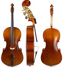 4/4 Size 5String Cello-Handmade with Maple/Spruce Body,Ebony Fittings,Metal Pegs