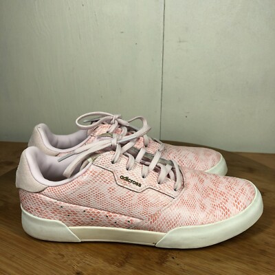 Adidas Golf Shoes Womens 7.5 Adicross Spikeless Sneakers Pink Leather Classic