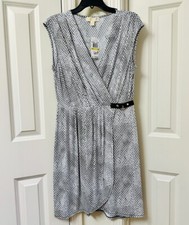 MICHAEL Michael Kors Printed Faux Wrap Dress, , Size-M
