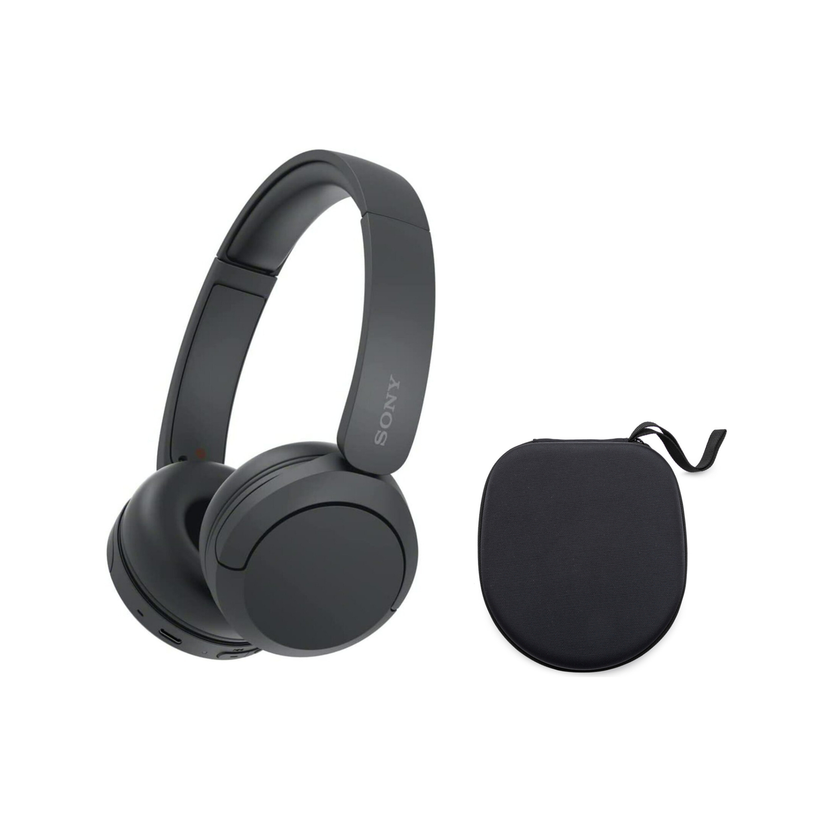 Беспроводная Bluetooth-гарнитура Sony WHCH520 On Ear черного цвета с жестким корпусом