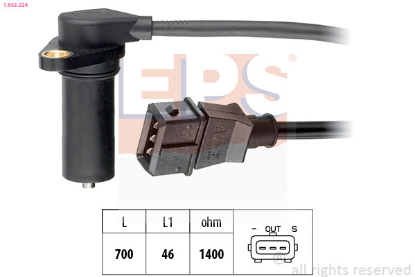 EPS 1.953.224 Sensor, Crankshaft Pulse For Audi-image