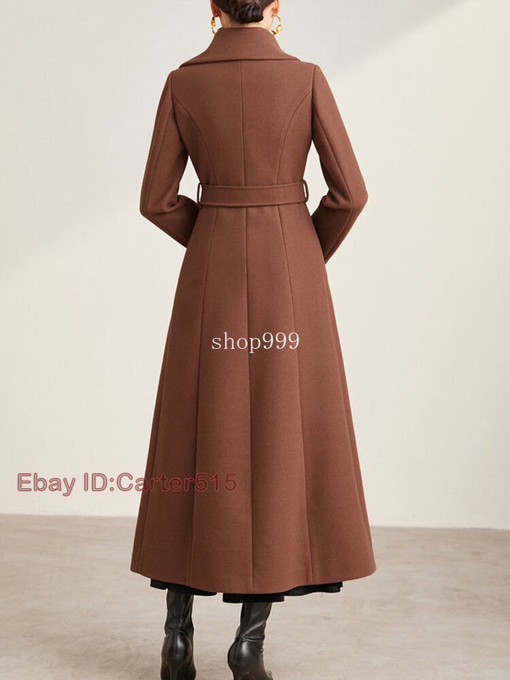 Single Brested Belted Long Trench Coat