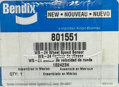 801551 Genuine Bendix ABS Wheel Speed Sensor - New | eBay