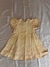 Adorable VNTG Peachy Pink Satin Ruffled Baby Dress