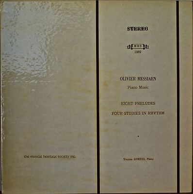 MESSIAEN: Piano Music-M1970LP Eight Preludes/Four Studies...Yvonne Loriod, Piano