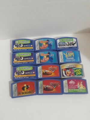 Leap Frog Leapster Game Lot 12 Games Wall E Incredibles Star Wars I Spy Nemo