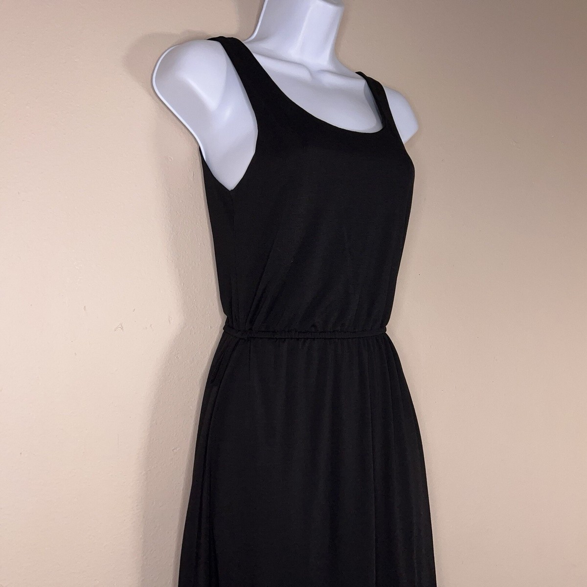 Small Rue21 Black Maxi Dress Sleeveless Stretch Lined Classic Goth | eBay
