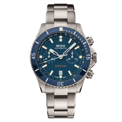 *BRAND NEW* Mido Ocean Star Chronograph Blue Dial Men's Watch M0266274404100