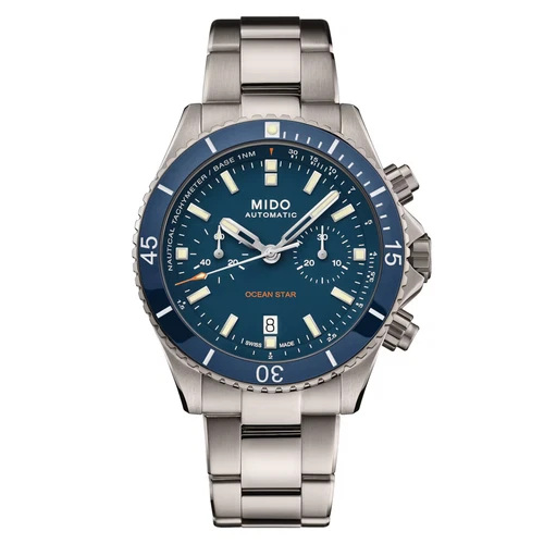 *BRAND NEW* Mido Ocean Star Chronograph Blue Dial Men's Watch M0266274404100