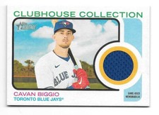 2022 Topps Heritage CAVAN BIGGIO Clubhouse Collection Relic -BLUE JAYS- #CCR-CBG